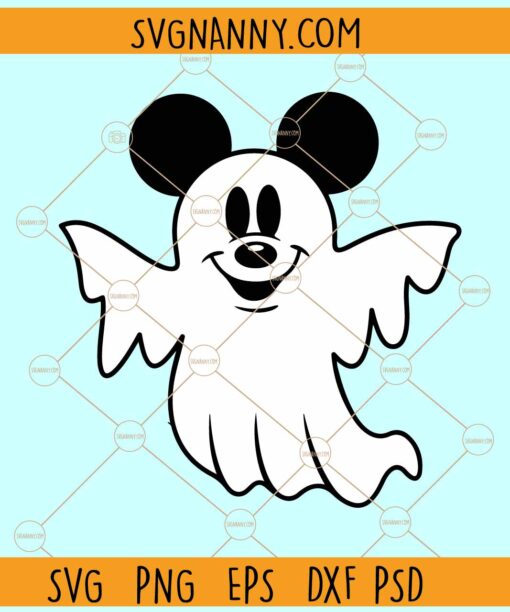Mickey Mouse Ghost SVG, Ghost Mickey ears svg, Mickey Halloween SVG