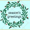 Seasons Greetings svg, round Christmas svg, Merry Christmas SVG