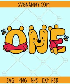 1st Birthday Winnie the Pooh SVG, Winnie The Pooh 1st Birthday PNG, Happy Birthday svg svg