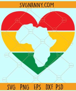 Africa map Heart SVG, Africa Heart SVG, Juneteenth svg, Black History svg, Black Lives Matter svg