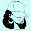 African American Woman with cap SVG, Black woman with a cap svg, Black Queen svg