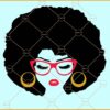 African American woman with sunglasses SVG, African American Woman SVG, Black woman svg