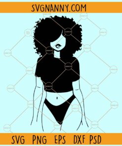 Afro cute woman SVG, Afro Woman SVG, Queen Svg, Woman Svg, Black Girl Magic svg