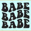 Babe wavy stacked SVG, Babe SVG, Valentine's Day SVG, Valentine SVG