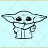 Baby Yoda SVG, Mandalorian SVG, Baby Yoda clipart svg, Cartoon Movie Svg
