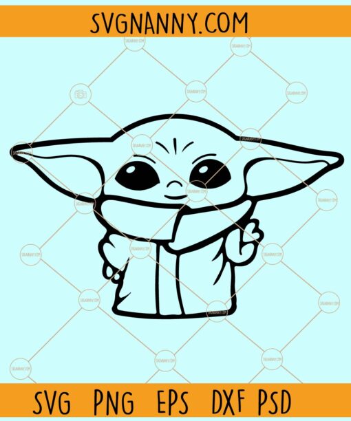 Baby Yoda SVG, Mandalorian SVG, Baby Yoda clipart svg, Cartoon Movie Svg