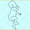 Baby boy line art SVG, Baby boy line art clipart svg, Baby boy line art wall art design svg