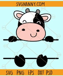 Baby cow monogram svg