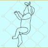 Baby girl line art SVG, Baby girl line art clipart svg, Baby girl line art wall art design svg