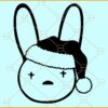 Bad Bunny Santa hat svg file, Bad bunny svg, Christmas svg files, Santa hat svg, Christmas sign svg