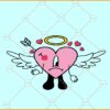 Bad bunny cupid SVG, Angel heart svg, Valentines Day SVG