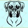 Boxer dog SVG, Boxer Dog Outline SVG, Boxer Svg, Boxer Dog Mom Svg