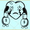 Broken Heart Money SVG, Broken Heart Money Svg File, Money svg, Hustling svg