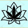 Cannabis Lotus SVG, Weed Svg, Cannabis Svg, Marijuana Svg, Weed Leaf Svg