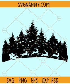 Christmas Scene Reindeer Svg, Christmas reindeer SVG, Christmas deer svg