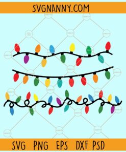 Christmas lights SVG, Tangled Christmas lights svg, Christmas Clip Art svg