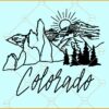 Colorado State SVG, Mountains svg, Sunshine svg, Colorado SVG, Colorado State SVG
