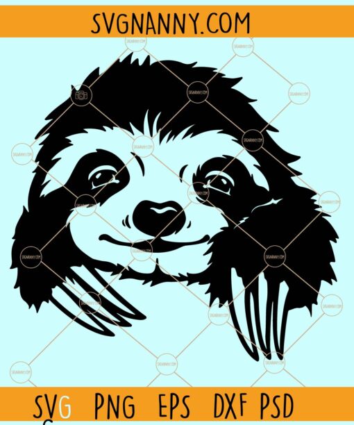 Cute Sloth SVG, Sloth svg, Peeking Sloth svg, Sloth svg, Sloth clipart svg