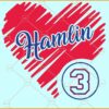 Damar Hamlin Heart SVG, Damar Hamlin Shirt svg, Damar Hamlin Svg, Love For Damar Hamlin svg