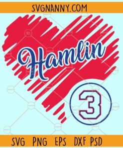 Damar Hamlin Heart SVG, Damar Hamlin Shirt svg, Damar Hamlin Svg, Love For Damar Hamlin svg