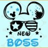 Disney new boss SVG, Mickey Boss Svg, Mickey mouse svg, Patriotic sunglasses svg