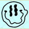 Distorted smiley face svg, Drippy Smiley Face SVG, Smiley face drip svg, Melting smiley face svg