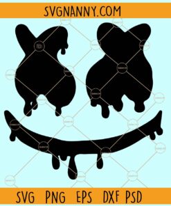 Dripping Marshmello face SVG, Dripping Marshmallow Smile Svg, Smile Svg, funny face Mello Svg