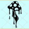 Dripping Mushroom Svg, Fungi Svg, Psychedelic Svg, Mushroom svg file