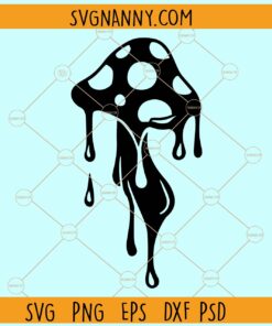 Dripping Mushroom Svg, Fungi Svg, Psychedelic Svg, Mushroom svg file