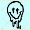 Dripping smiley svg, ,Drippy Smiley Face SVG, Smiley face drip svg