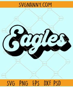 Eagles retro SVG, Eagles Mascot svg, Football svg, Football lover svg, Football Mascot svg