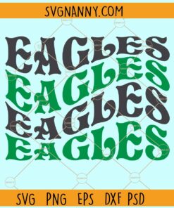 Eagles wavy stacked letters SVg, Eagles Tee Svg, Eagles Svg, Eagles Shirt Svg