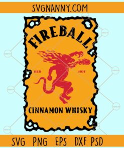 Fireball Cinnamon whisky svg, Whiskey svg, Rum svg, Fireball Whiskey Label svg