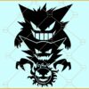 Ghostly Trio SVG, pokemon svg, Pokemon Gengar SVG, Haunter SVG, Gastly Vector SVG