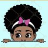 Girl peekaboo svg, Peeking Afro Girl SVG, Peekaboo Girl Svg, Afro Girl Svg, Black Girl Svg