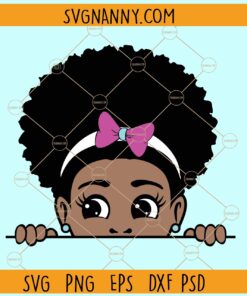 Girl peekaboo svg, Peeking Afro Girl SVG, Peekaboo Girl Svg, Afro Girl Svg, Black Girl Svg