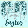 Go Eagles Football SVG, Go Eagles Football  Leopard Print SVG, Eagles Football SVG