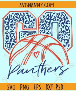 Go Panthers Basketball SVG, Go Panthers Leopard Mascot SVG, Panthers Basketball SVG