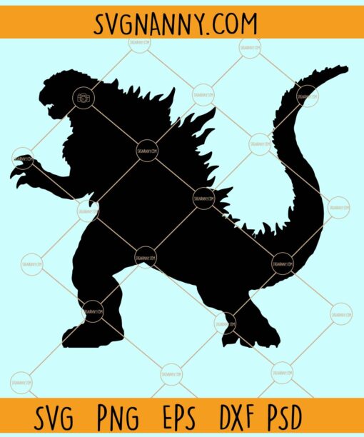 Godzilla SVG, Godzilla Silhouette svg, Monster SVG, Dragon svg, Dinosaur svg