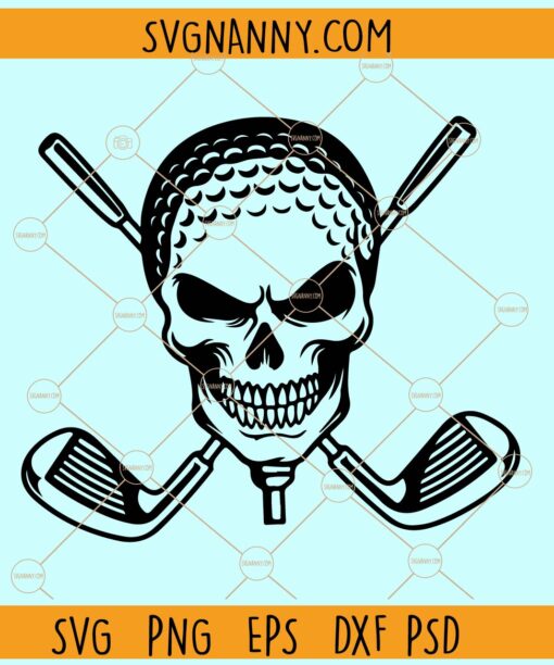 Golf Skull SVG, Golf Svg, Golf Skull  clipart svg, Golf Logo Svg, Skull Svg, Golf Clipart svg file