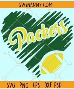 Green Bay Packers Heart Svg, Green Bay Packers Design svg, Green Bay Packers Mascot Svg