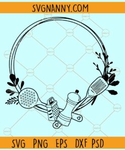 Hand drawn kitchen wreath SVG, kitchen wreath SVG, cooking SVG, kitchen sign svg