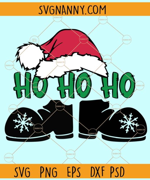 Ho Ho Ho Santa svg, Santa Hat svg, Santa boots svg, Christmas sign svg, Christmas svg file