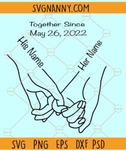 Holding hands SVG, Valentine matching shirt SVG, Pinky promise SVG, Couple Svg