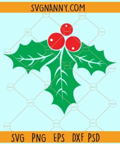 Holly berry svg, Mistletoe svg, Christmas sign svg, Christmas svg file, Christmas svg
