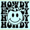 Howdy cowboy Smiley svg, Howdy Svg, Howdy Yall Svg, Cowboy Smiley Svg