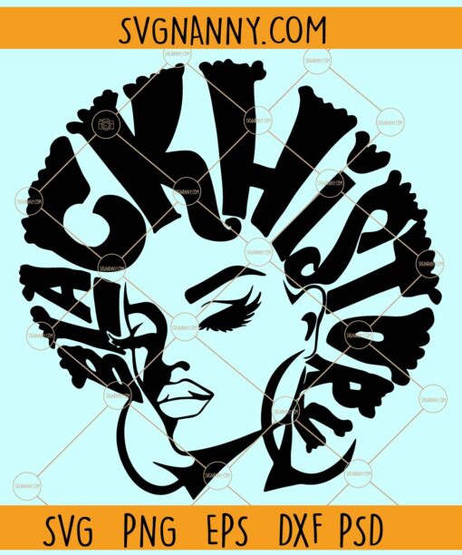 I am black history afro woman SVG, Black woman svg, Juneteenth svg, Black History svg