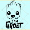 I am groot SVG, Groot Svg, Groot Clipart svg, Cartoon Svg, Baby Groot Svg, Groot Png