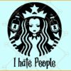 I hate people Wednesday Addams Svg, Wednesday Addams SVG, Wednesday Svg