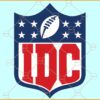 IDC Football SVG, NFL IDC Logo Shield SVG, Super Bowl Football SVG